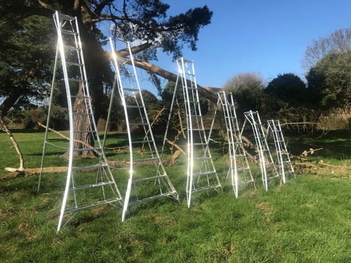 Aluminium tripod ladder adj - aluminium, 1
